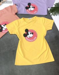 Tuyển ctv bán áo thun nữ cổ tròn in hình chuột Mickey