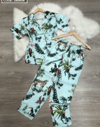 Tìm sỉ đồ bộ nữ Pijama tay ngắn quần dài chất latin