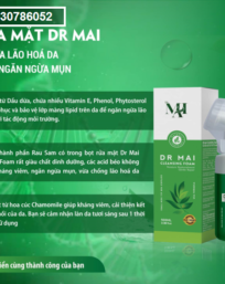 Combo sữa rữa mặt DR Mai và Toner rau Dr Mai dành cho da mụn chính hãng - 8938530786052