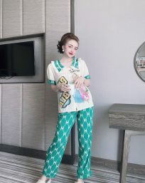 Đồ bộ nữ pijama nữ tay ngắn quần dài - DB028