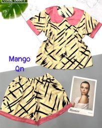Đồ bộ nữ quần đùi vải mango - DB0472