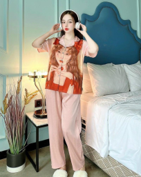 Đồ bộ pijama nữ quần dài in hình cô gái - DBO656