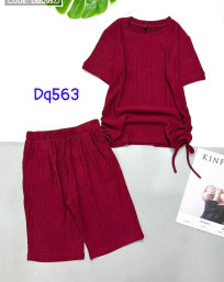 Đồ bộ nữ quần lửng áo rút eo - DBO957
