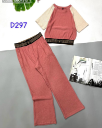 Đồ bộ quần dài xốp nhật phối tay ngắn màu - DBO1313