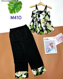 Đồ bộ quần dài áo dây họa tiết hoa - DBO2119