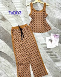 Đồ bộ quần dài áo dây họa tiết - DBO2576