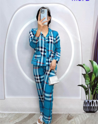 Đồ bộ pijama quần dài áo tay dài họa tiết - DBO4021