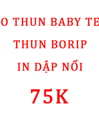 Áo Thun Baby Tee Thun Borip In Nổi Mạc AH 787 - AGAH787NOI