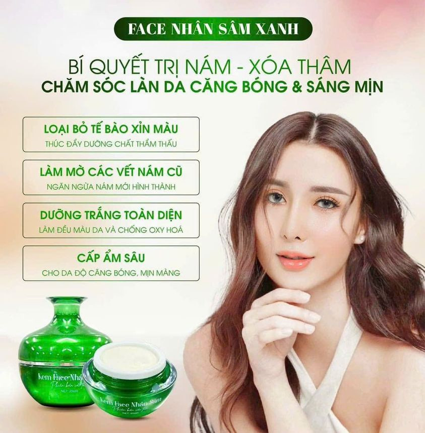 Kem Face Sâm Xanh N-Collagen phiên bản cải tiến( đặc biệt chuyên về da dầu)