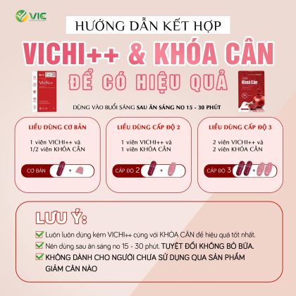 Viên Uống Thảo Mộc Giảm Cân Vichi++ VIC Organic Siêu Giảm Cân Cho Cơ Địa Nhờn