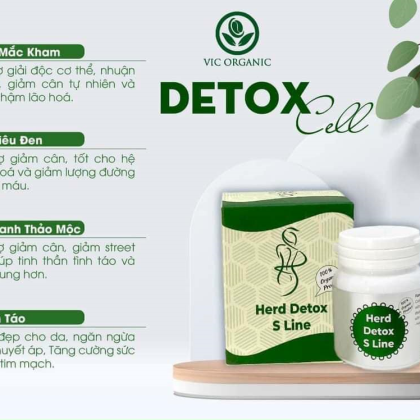 Viên Xơ Detox Cell Thảo Mộc Thiên Nhiên Herb Detox S Line VIC với rất nhiều công dụng