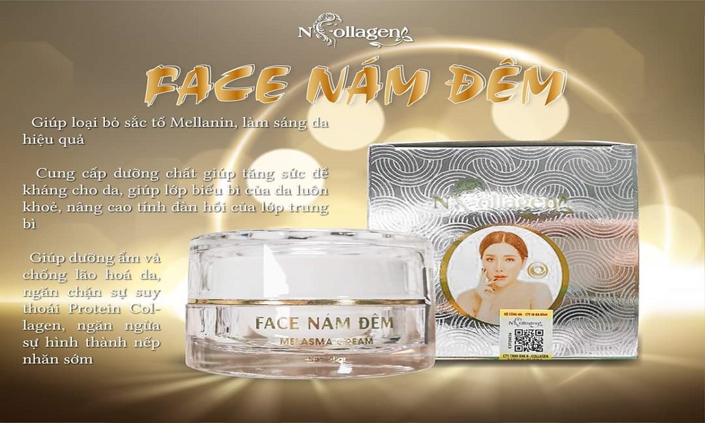 Kem Face Nám Đêm Ncollagen chuyển đặc trị Nám với các thành phần đặc trị tăng cường bảo vệ da