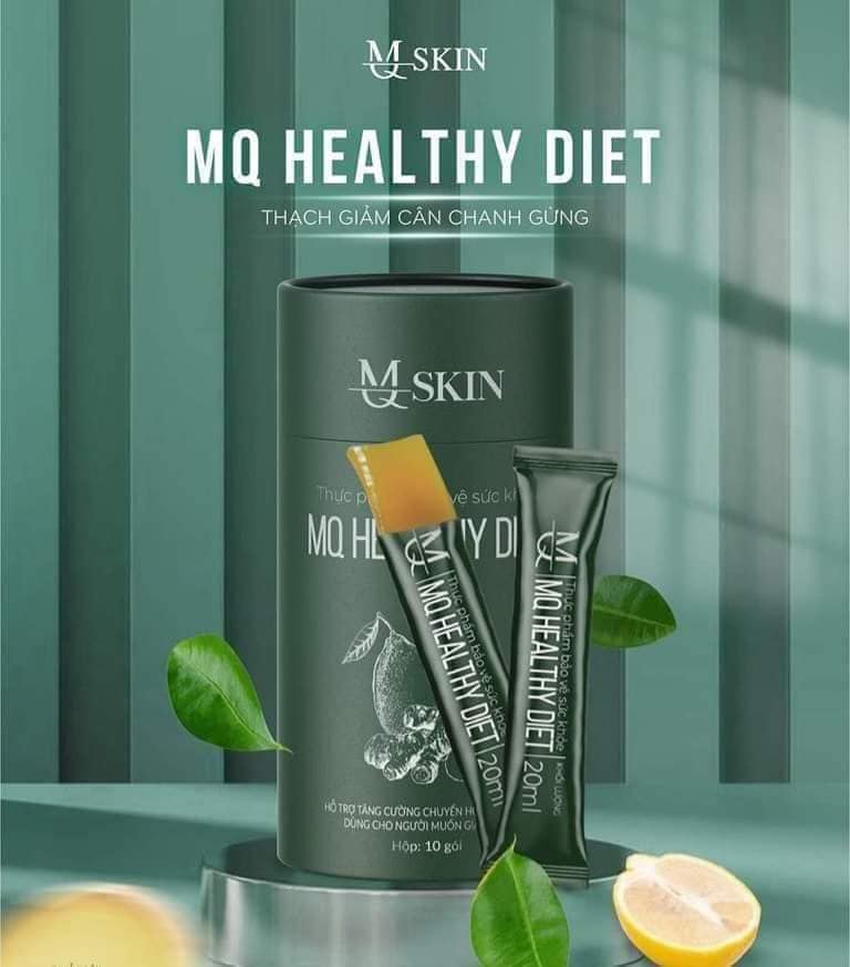 Thạch Giảm Cân Chanh Gừng MQ Skin Healthy Diet đừng nhịn ăn hãy ăn ngon mà vẫn giảm cân hiệu quả