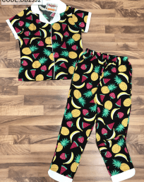 Đồ bộ pijama quần dài họa tiết trái cây