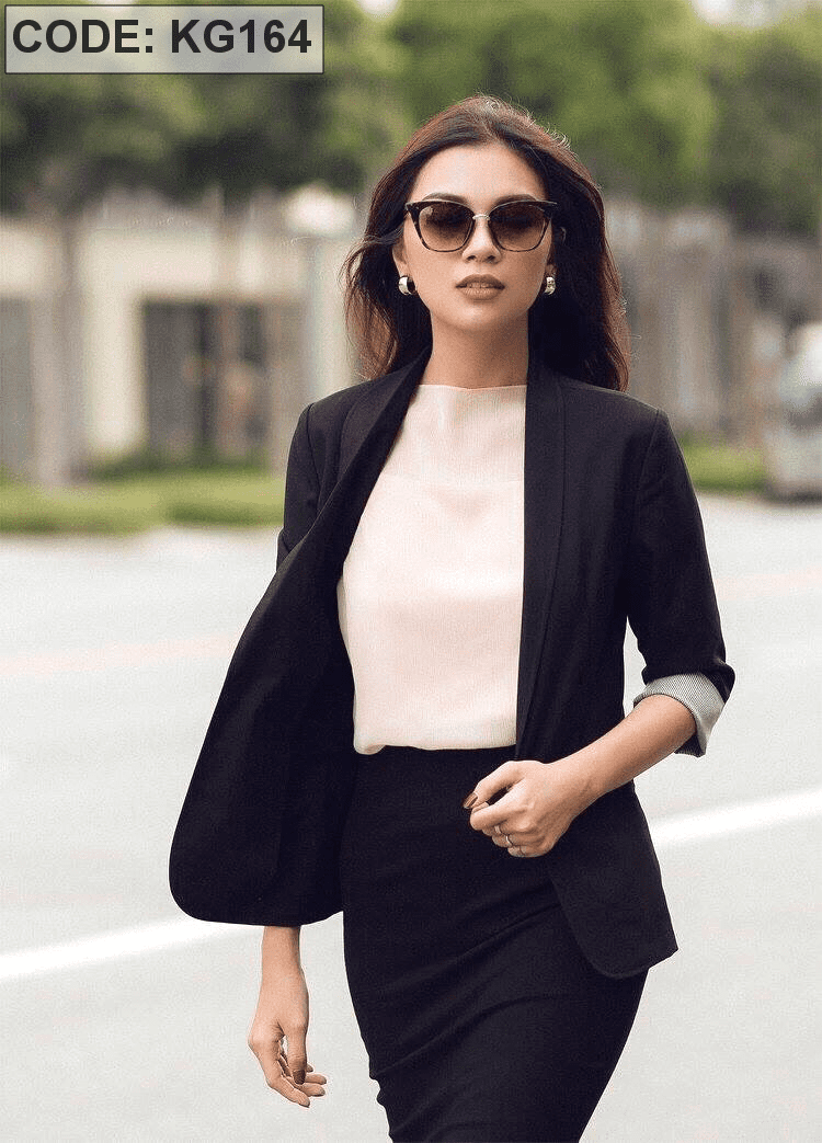 Áo Vest Khoác Nữ Blazer Sọc Caro Dài Tay  TFA105  Tiên Fashion