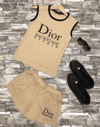 Đồ bộ nữ dễ thương quần đùi chữ Dior