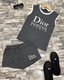 Đồ bộ nữ dễ thương quần đùi chữ Dior