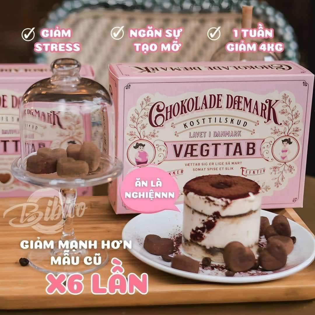 Kẹo Socola Giảm Cân Đan Mạch Chokolade Daemark Vaegttab 40 viên